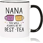 Aurahouse Nana Gifts for christmas, Best-Tea Nanas Mug, Nana Christmas Birthday Gifts from Grandkids, Gift for Nanas for Thanksgiving Mothers Day, Grandparents Day Gift