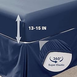 JOLLYVOGUE Navy Blue Twin Size Comforter Sets 5