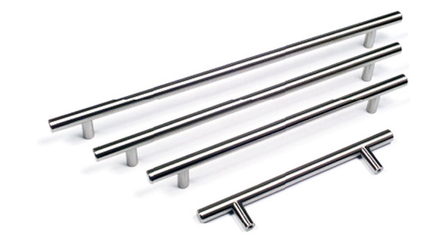 GTV RS Bar Handle Hole Spacing: 160 mm, Total Length: 220 mm, Polished Chrome