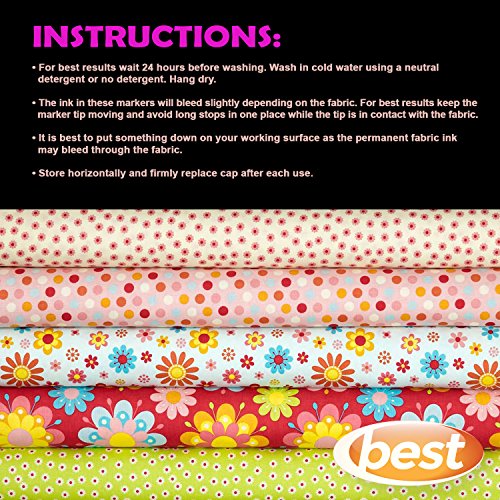 6 Best+Fabric+Markers+PACK+Non+Toxic