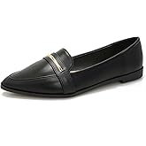 qibusleen Comfortable Leather Suede Slip On Loafer Flats for Women Casual Work Flat Shoes Women's Pointed Toe Penny Loafers Office Driving Ballet Flats