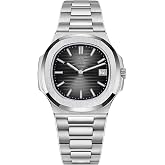 watchdives 41mm Business Men's Watch WD0013 Octagonal 714 Movt Quartz Analog Luxury Watches for Men Luminous Sapphire Crystal, 80M Water Resistant