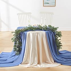 MaiMaiSuan 60" Wide Dusty Blue Chiffon Fabric by