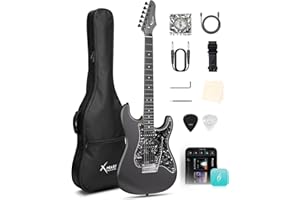 Enya XMARI Smart Electric Guitar with Built-in DSP Effects, 4 Presets, USB-C OTG Recording, Headphone Output, Custom Ceramic 