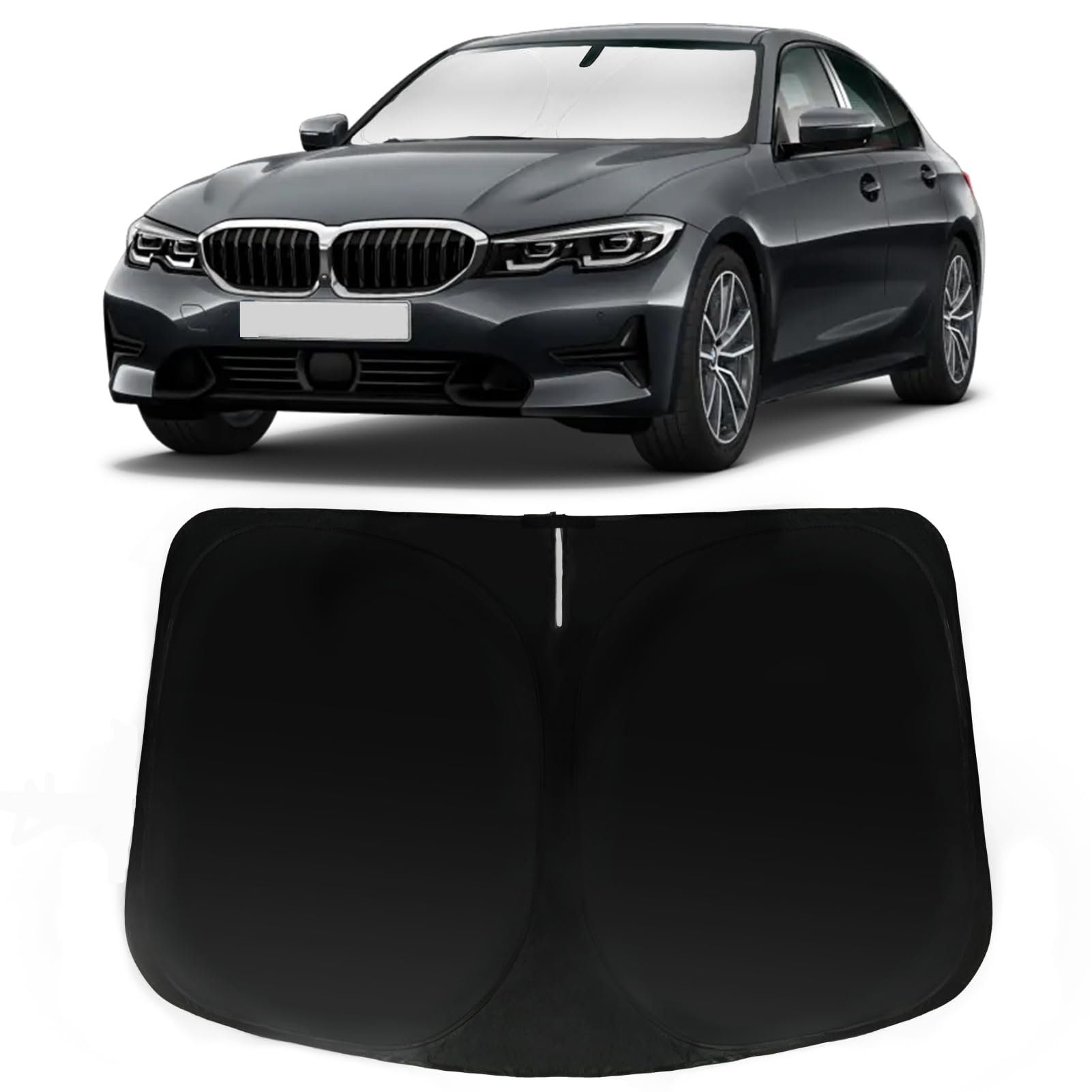 Photo 1 of PAIMOHO Windshield Sun Shade for 2020-2024 BMW 3 Series 328i 330i 335i 320i 325i F30 F31, Car Front Window Sunshade with 240T Sun Visor Protector Blocks UV Rays Heat Sun Shield Accessories