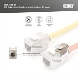 Digitus Cat-6A Shielded Keystone Module RJ45 Socket 48 pcs 500MHz 10GBase-T AWG view 2