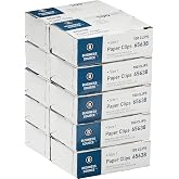 Business Source Paper Clips, Size 1, Regular, .033 Wire Gauge, 100/Box, 10 Boxes Total