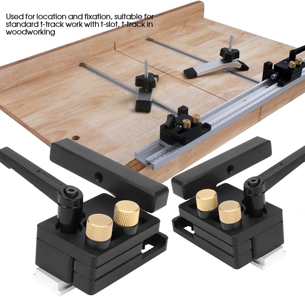 2PCS Left Right T Slot Miter Stop Locator Track Woodworking Positioning Limiter Slot Track Stopper - Image 3