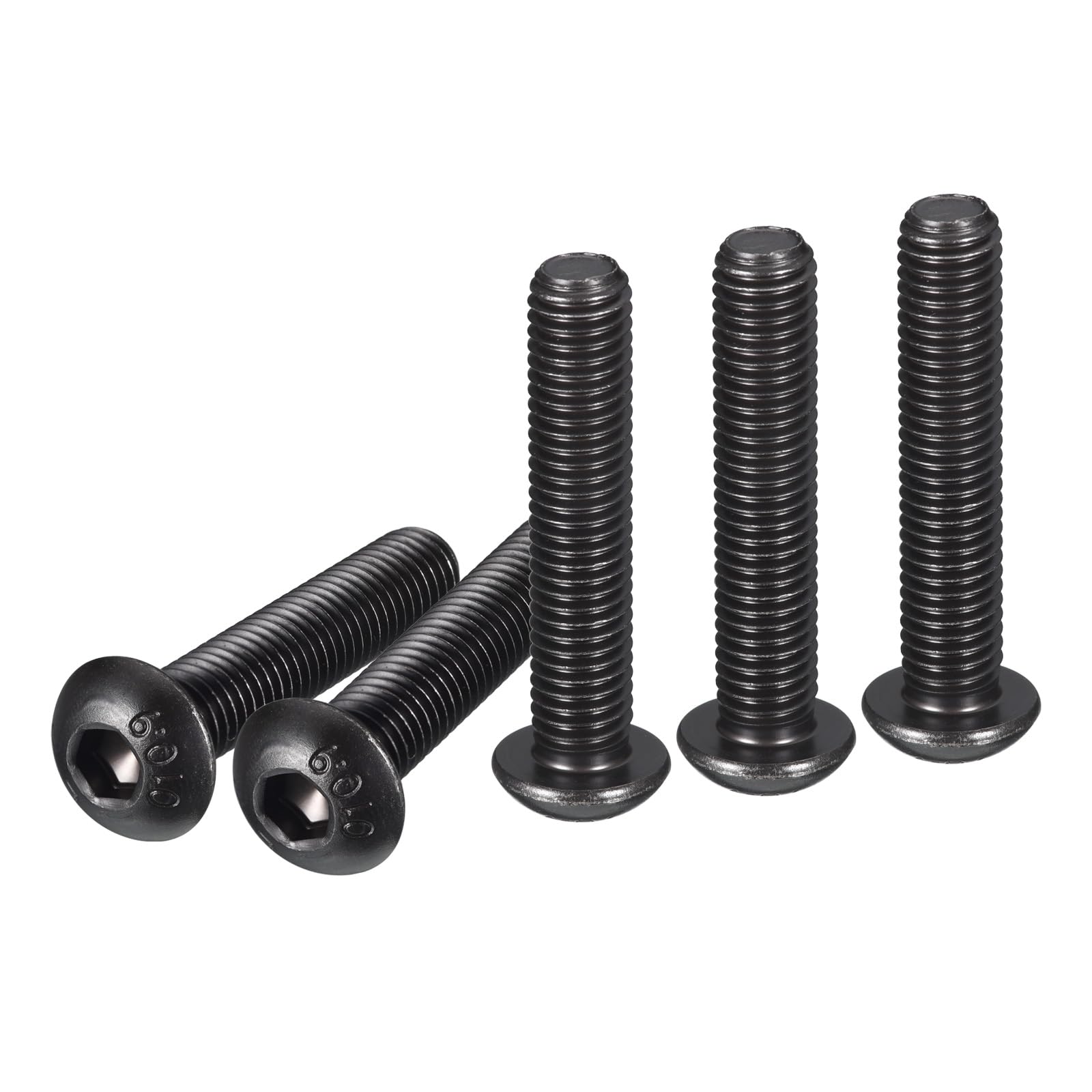 DTGN M10-1.5x50mm Button Head Socket Cap Screws - 10Pack - Good for Machine - Carbon Steel Black Oxide - Hex Drive Full Thread Fasteners — image 1