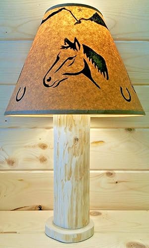 Amazon Com Horse Rustic Log Lamp Authentic Western Red Cedar With