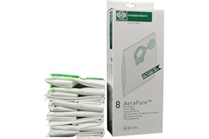 SEBO Official Airbelt D-Series AeraPure Vacuum Bags, 8-Pack - Green Box Only Compatible with D1 Turbo, D4 & D4 Premium Vacuum