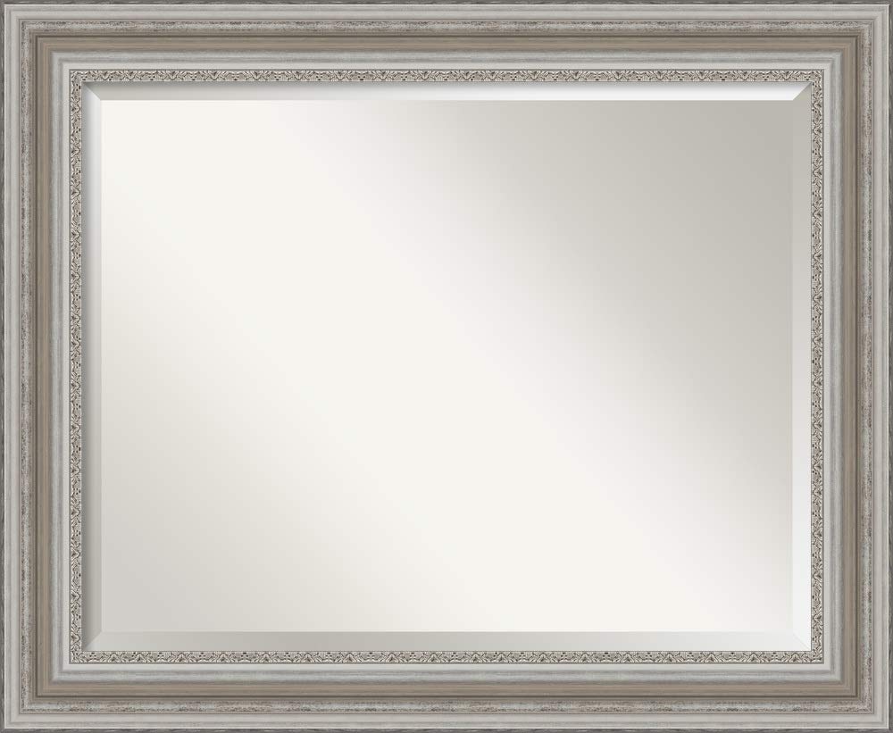 Amanti Art Vanity Bathroom Brushed Nickel Frame Glass Size 16x20