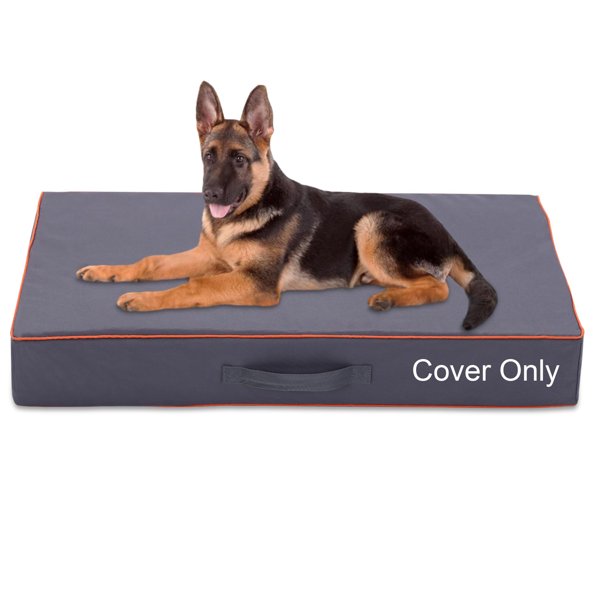 Leberna Waterproof Dog Bed Cover Washable, Heavy Duty Durable Oxford Universal Pet Dog Bed Replacement Protector Cover (Gray, Medium(36" L × 27" W × 4" H))
