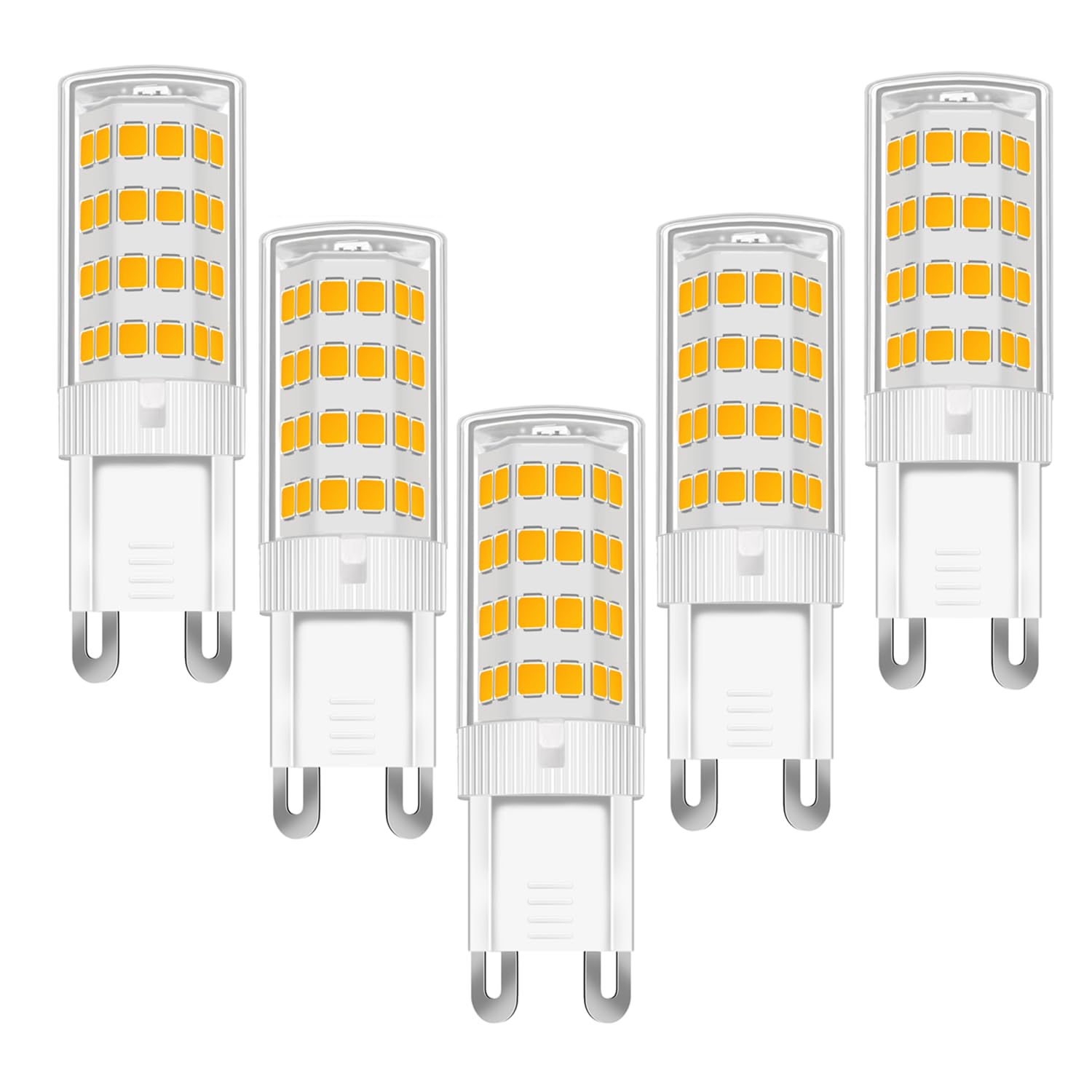 tkhetiana 5W G9 LED Light Bulb Warm White 3000k,Dimmable 5W G9 Led Equivalent 50W,Energy Saving g9 Corn Bulb,Replaces 45W Halogen Bulb,5 Pack