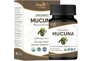 ORGANIC SPREE Mucuna 120 Tablets – USDA Organic Mucuna Pruriens – Supports Relaxation & Cognitive Function*