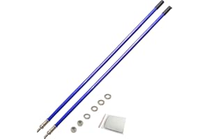 FUYEAR Snow Plow Blade Markers Guides Kit 24''304 Stainless Steel Vertical Stud Mount Joint Never Break Never Rust High Visibility Fit for Boss Western plows and More (Blue)