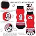 RilexAwhile Dog Socks Non-Slip Pet Cat Socks with Rubber Reinforcement Knit Three Sections Long Socks for Dogs with Traction Soles Small Medium Large Dogs Paw Protector for Indoor Wear, 4PCS (L, Red)