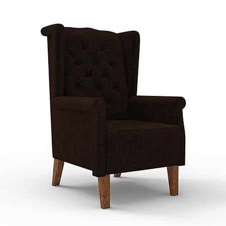 Forzza Lewis Wing Chair Brown (Brown)