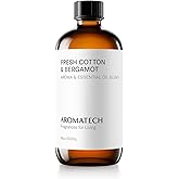 AromaTech Fresh Cotton and Bergamot Essential Oil Blend: Luxury Hotel Inspired Aromatherapy with Bergamot, Fresh Cotton & Sandalwood for Ultrasonic Diffusers & Nebulizers (500 mL)