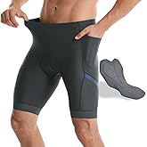 Wulibike Cycling Shorts Men Padded:Tights Highly Elastic Breathable Quick-Drying Road Bike Bicycle Shorts for Men Pockets