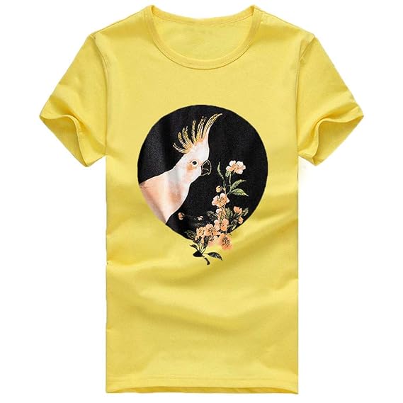 CUTUDE Damen T Shirt, Bluse Kurzarm Sommer Plus Size Frauen Lustige Print Tops Baggy Tees Weste Oberteil Mode 2019