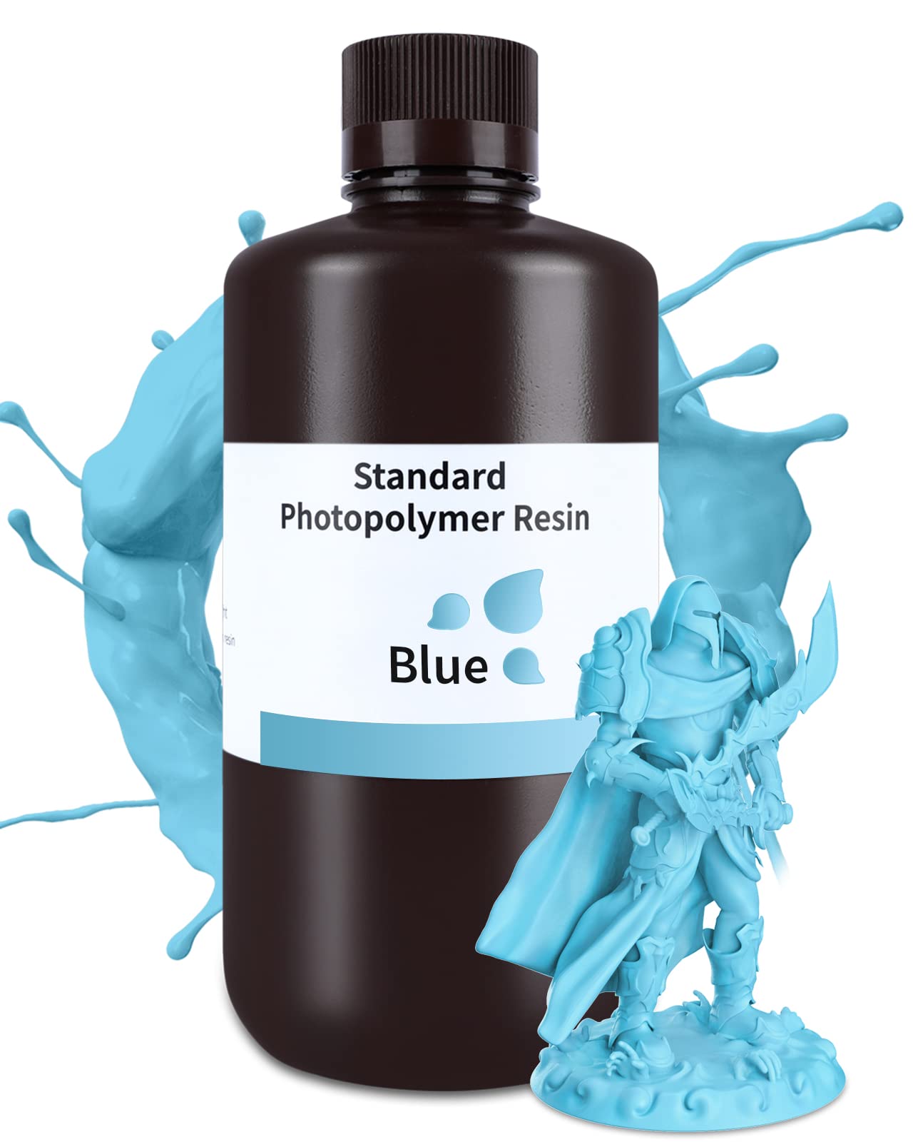 ELEGOO Standard 3D Printer Resin, Blue 1000g, 405nm Fast Curing Photopolymer Resin, Ideal for Beginners with Easy Molding for LCD/MSLA 3D Printing — image 1