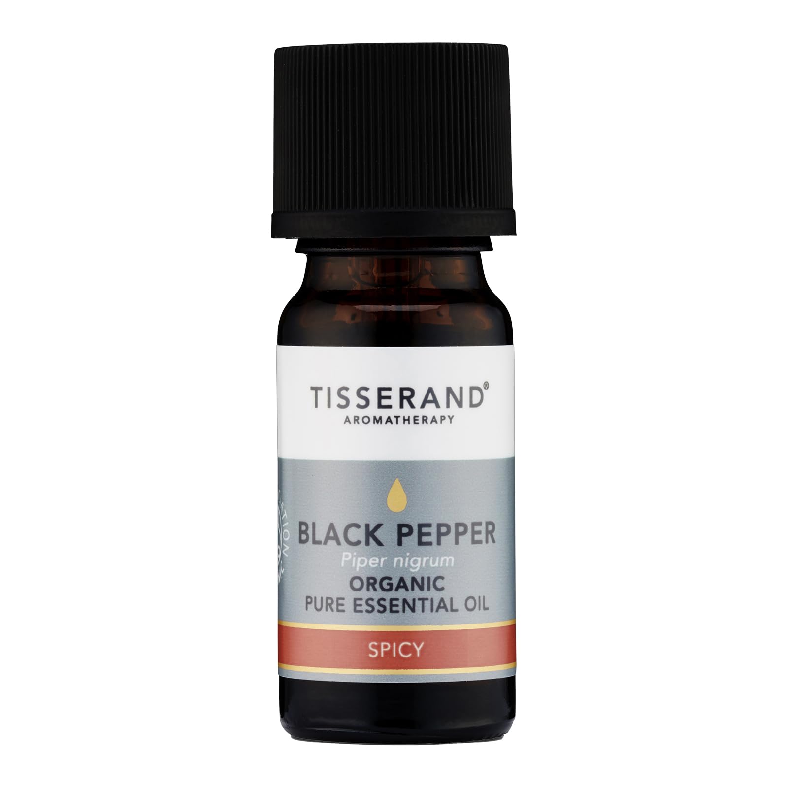 Tisserand - Organic Black Pepper Essential Oil, Massage Oil - Organic Black Pepper, Bath Oil, Aromatherapy Oil - 100% Pure and Natural Essential Oil - 9 ml — image 1