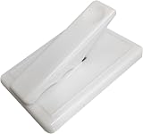 Merriway BH03999 White Plastic Self Adhesive Sprung Bill Clip 3 Pack view 3