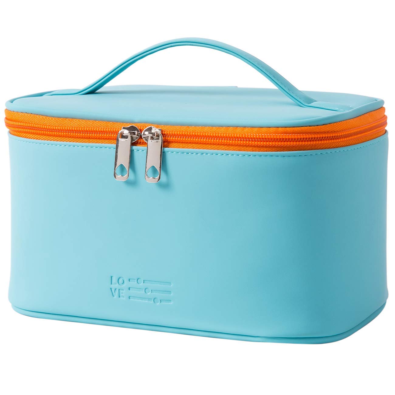 Meiyuuo Makeup Bag Cosmetic Bags Small for Women Ladies Zipper Pouch Makeup Organizer Waterproof Cute (Cyan Blue) — image 1