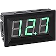 DROK 0.56 Inch DC 3-30V Digital Voltmeter Voltage Tester Gauge Green Bright LED Display Two Wires Volt Meter for Solar Battery Monitor Car Motor Panel Mount