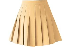 TONCHENGSD Women's High Waist Pleated Mini Skirt Skater Tennis Skirt