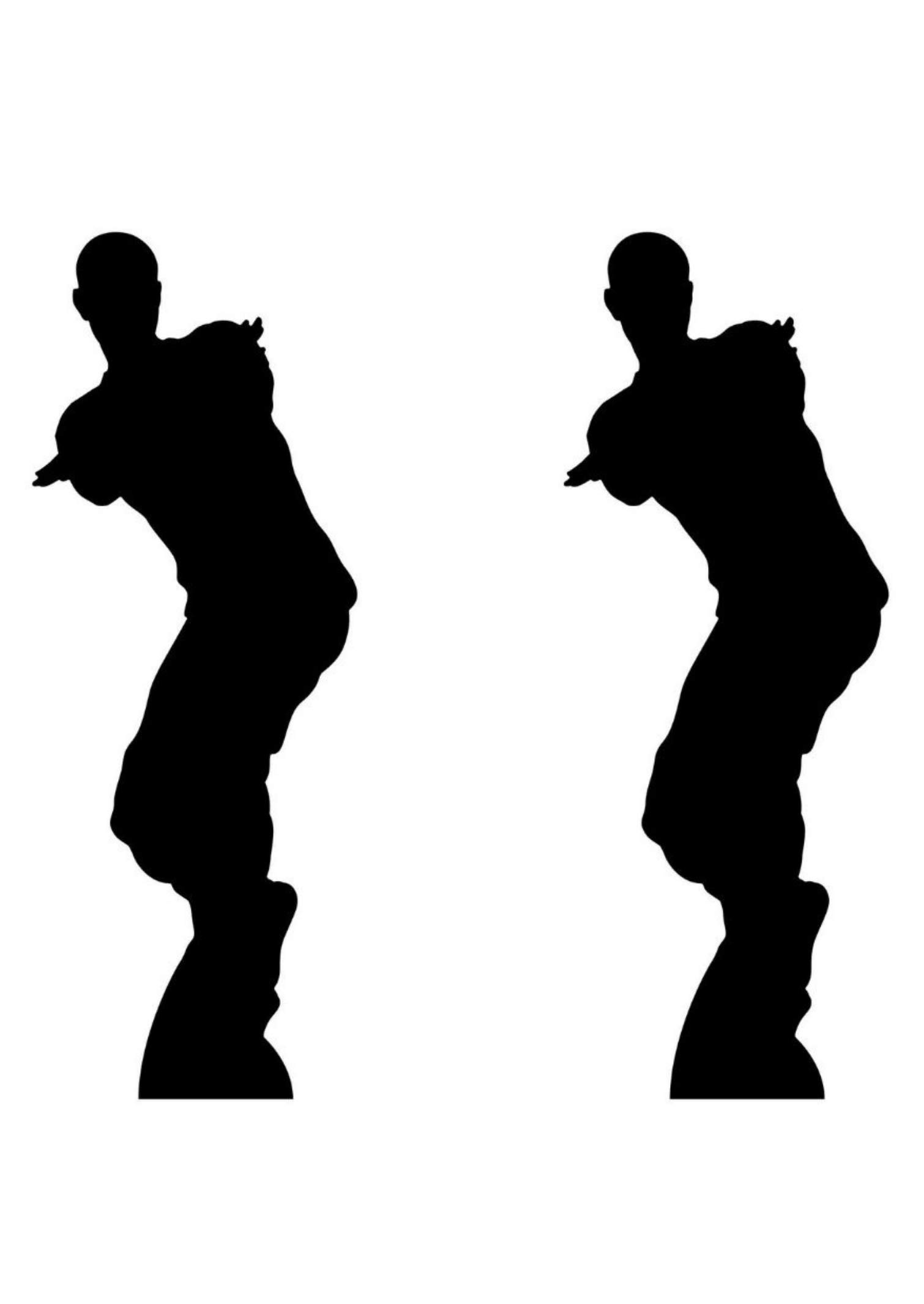 STAR CUTOUTS SC1437 Dancing Gamer Silhouette (Double) Cardboard Cutout Create The Perfect Family, Anniversary, Wedding, Birthday Party Decoration, Star, Multicolour, Regular