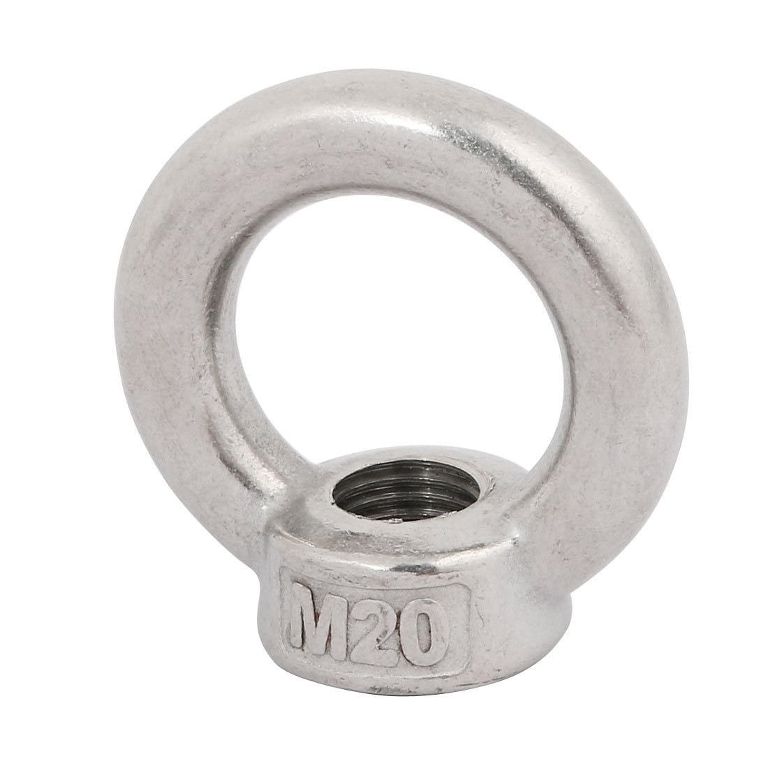 sourcingmap Lifting Eye Nut M20 Female Thread 316 Stainless Steel Round Shape for Rope Fitting Pack of 1