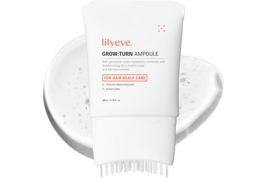 lilyeve GROWTURN Hair Growth Serum with Built-in Brush, Heartleaf-Derived Exosomes to Revitalize Hair, Hair Thickening, Hair Growth Accelerator – Korean Hair Care, 3.38 fl. oz. (Pack of 1)
