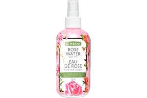 De La Cruz Rose Water Body Mist - Rosewater Spray for Face, Skin and Hair, Dye Free, 236 mL
