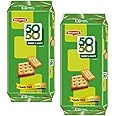 Britannia Crackers 50 50 Sweet and Salty Biscuit 13.12oz (372g) - Delicious, Light & Crispy Grocery Cookies - Best Treat for Friends & Family (Pack of 2)
