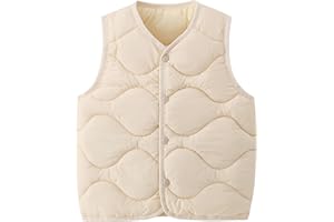 AMIYAN Baby Toddler Puffer Vest Boys Lightweight Sleeveless Jacket Girls Casual Fall Winter Waistcoat Outerwear for Kids 1-5Y