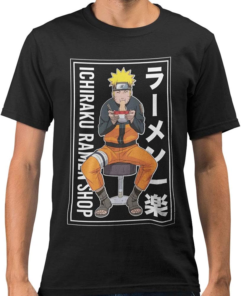 Bioworld Naruto Ichiraku Ramen T Shirt Black Amazon co uk Clothing
