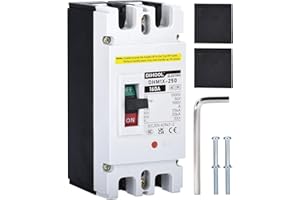 DIHOOL DC Main 160 Amp Circuit Breaker, 500V Battery Disconnect Switch, Master Switch for Boat Trolling Motor Marine ATV Trailer