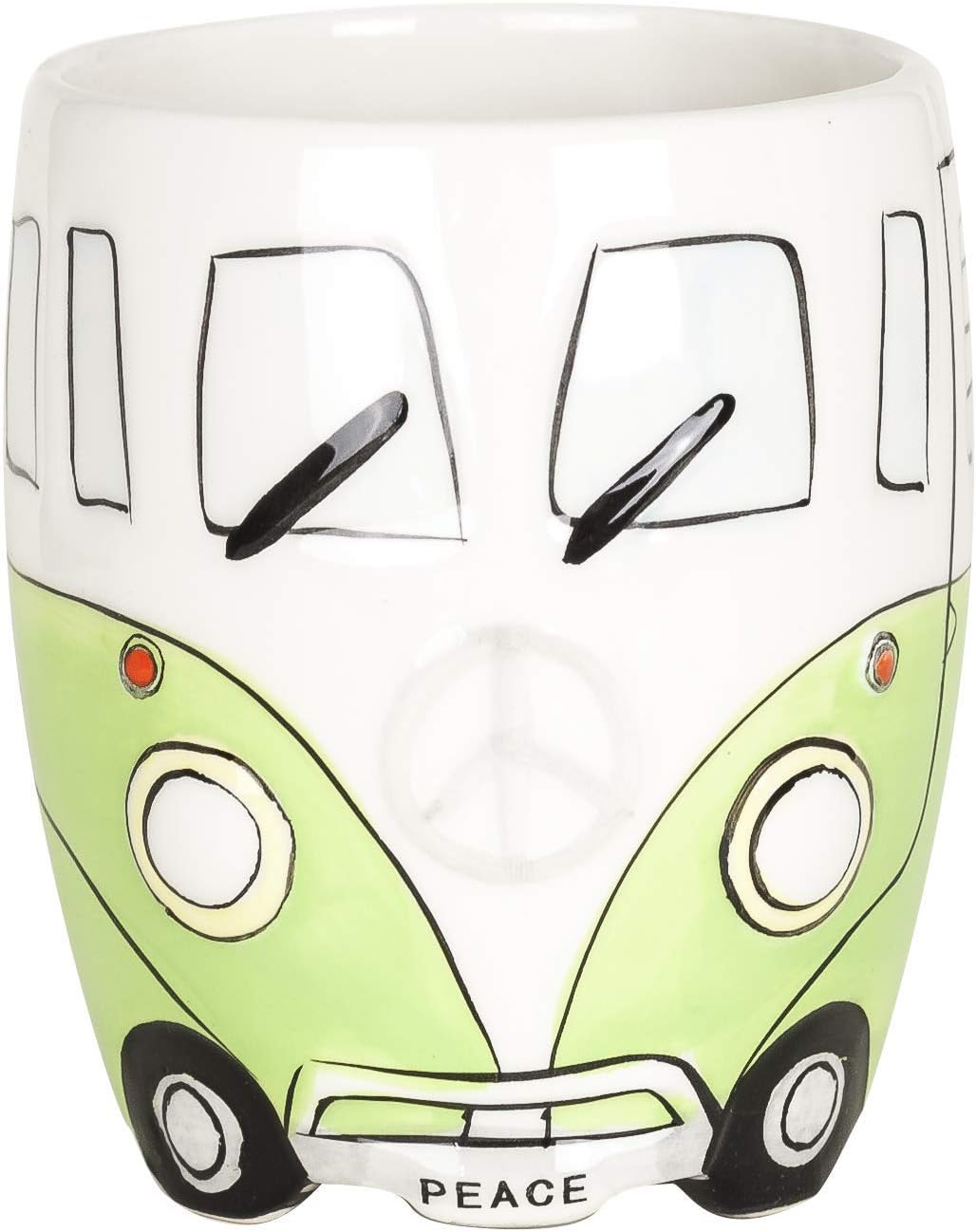 Retro VW Mini Bus Imported Ceramic Mug (Green)