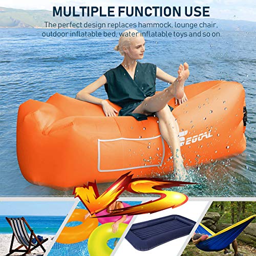 SEGOAL Inflatable Lounger Air Sofa Couch with Pillow, Portable