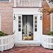 Magnetic Screen Door Protector Curtain | UPGRADED Patio & Front Kit | 34ʺ x 82ʺ Black Polyester Mesh with 26 Built in Magnets & Gravity Sticks, 20 Velcro Strips Full Frame Screen + Gift Door Stopper