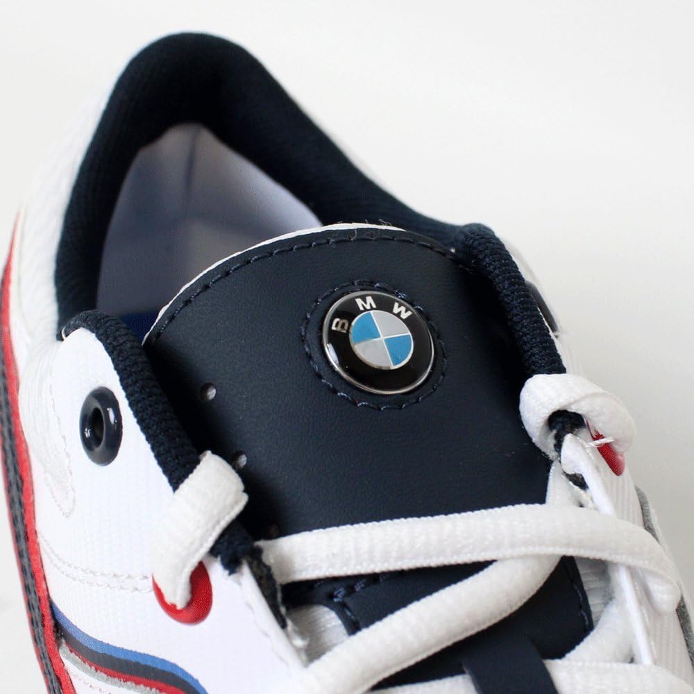 Amazon プーマ Bmw ビーエムダブリュー メンズ レザースニーカー コラボ レザー シューズ 靴 ドライビング シューズ Ms Ignis Leather White Bmw Team Blue ホワイト ブルー 01 27 5cm Puma プーマ スニーカー