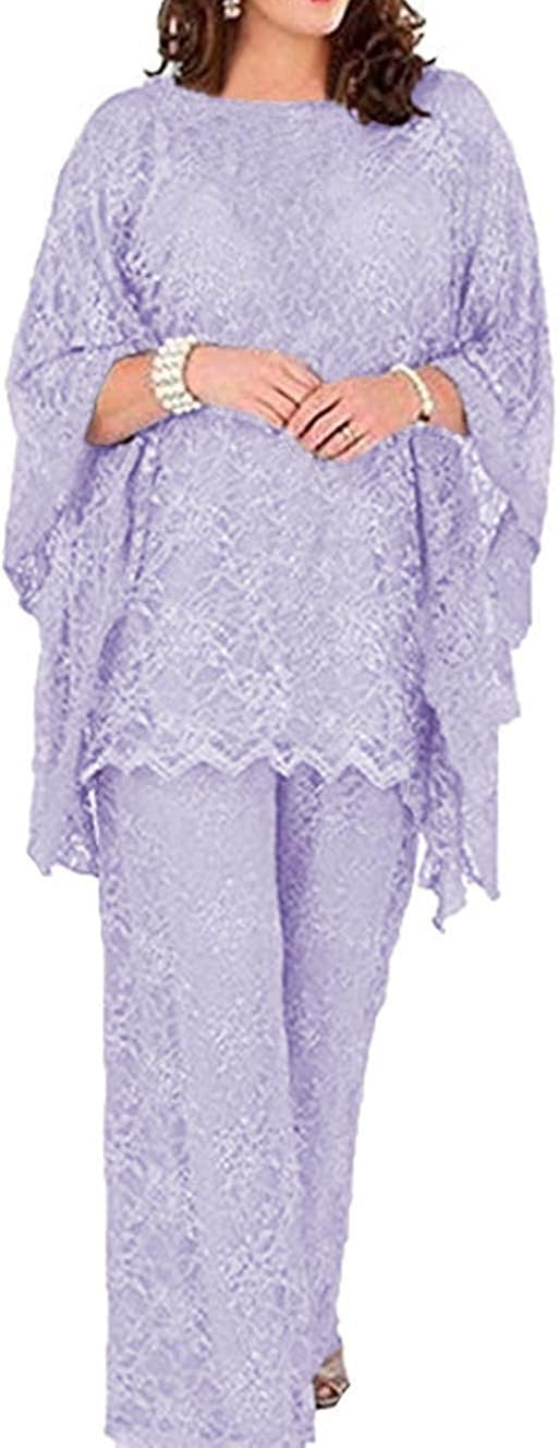 P L X Damen Lange Spitze Mutter Der Brautkleider Teilig Formales Party Mutter Der Braut Mit Jacke Kleider Damen