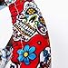 Mana Trading Handmade Steering Wheel Cover Red Folkloric Sugar Skull
