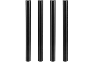 SINJEUN 4 Pack 1-1/2 Inch Diameter Acetal Copolymer Round Rod, 12 Inch Opaque Black Acetal Copolymer Rods, Standard Tolerance