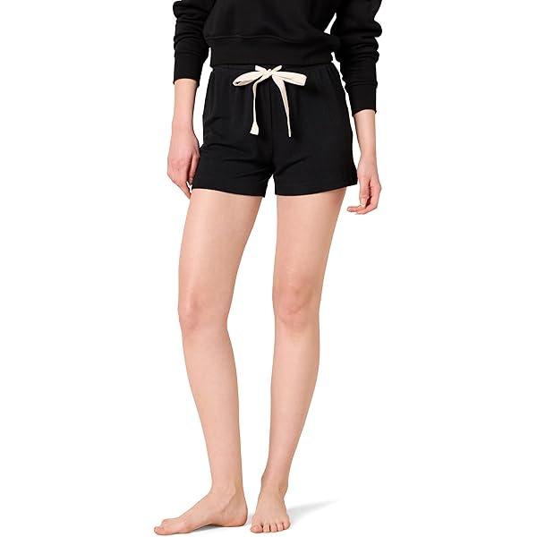 Followme Ultra Soft Stretch Jersey Pajama Shorts With Lace Trim & Back Pocket