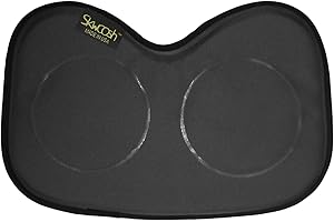 Skwoosh Row Pad Seat Cushion for Masters, Students, Scullers, Dragonboat, Outriggers, Accessories | Fits Concept2 | Gel Pressure Sitz Bone Comfort Relief | Made in USA (Black)