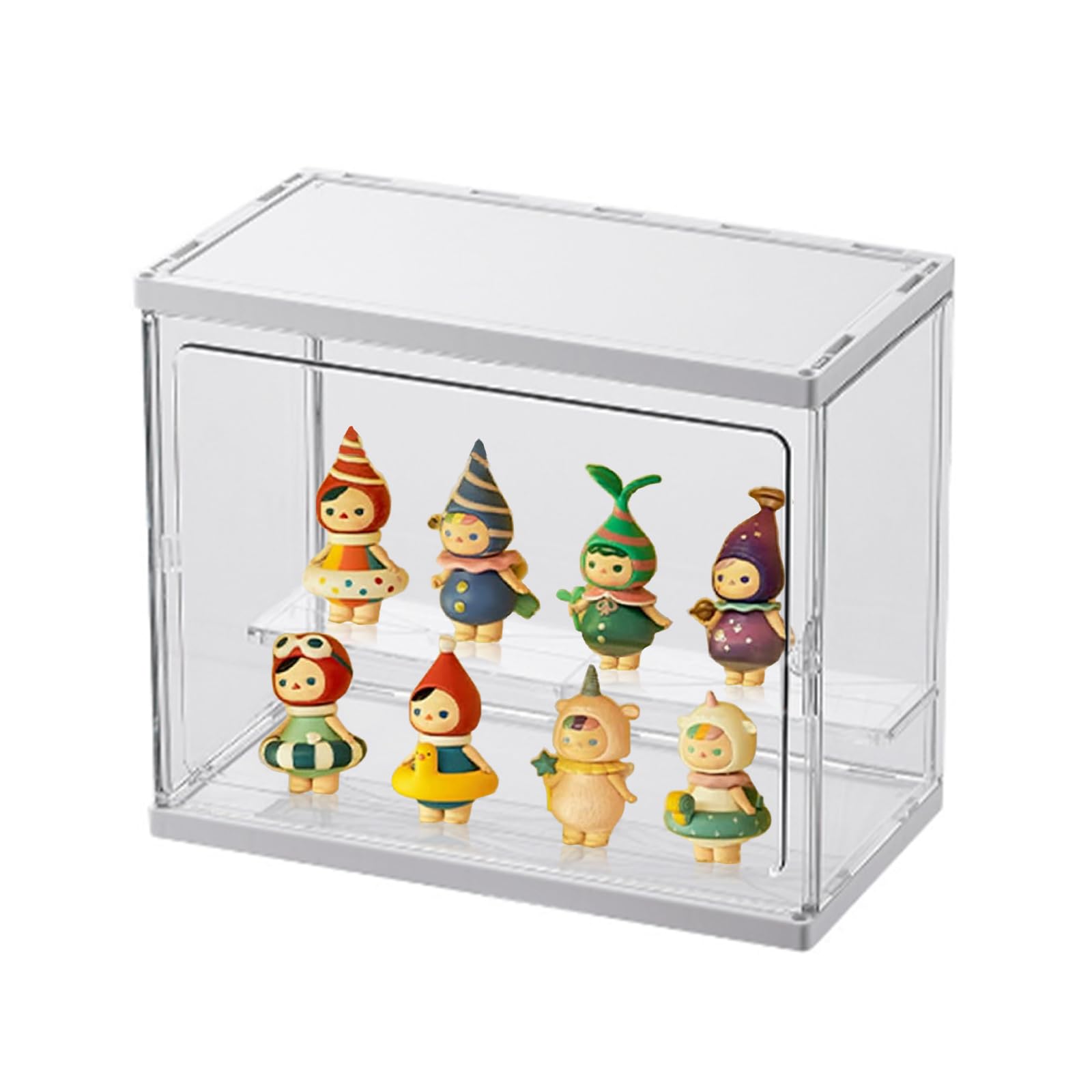 Acrylic Display Case Clear Display Storage Box Dustproof Protection Storage & Organizing Countertop Cube for Collectibles, Miniature Figurines (10.6 X 9 X 5.5 inch)