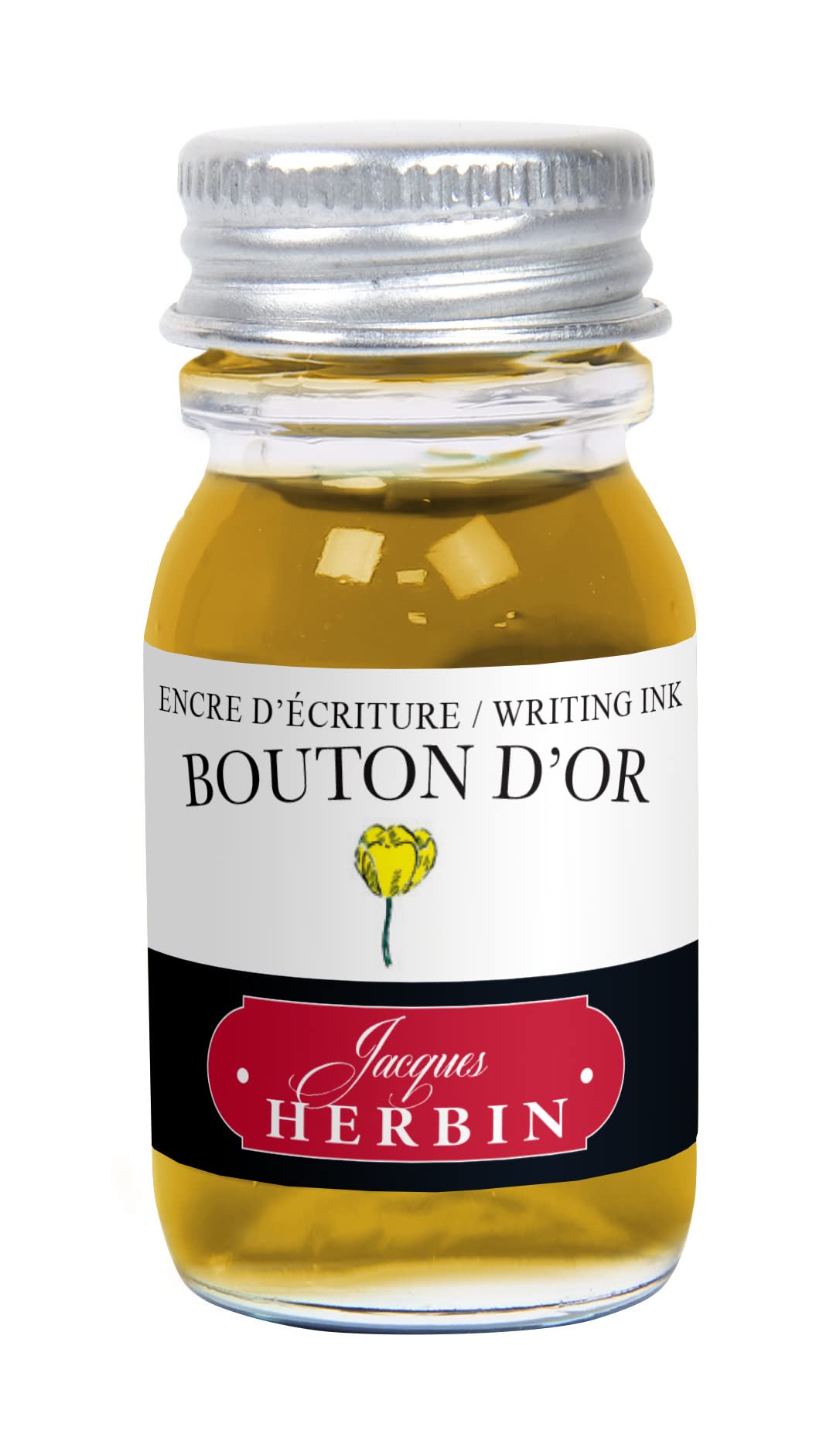 Jacques Herbin 11553T - Writing and drawing ink - Fountain pens and rollerballs - Bouton d'or/ Buttercup yellow - 10 ml - Made in France - Calligraphy — image 1